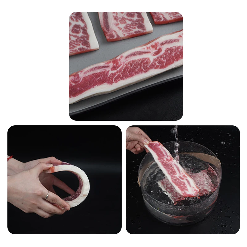 Artificial Meat PVC Simulation Steak Model Roast Pork Bacon Restaurant Barbecue Western Food Decor Fake Food Photography Props