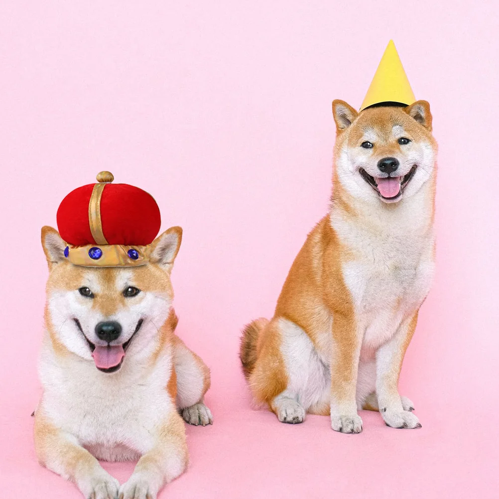 

1Set Dogs Crown Hat Adorable Pet Cloak Stylish Overcoat for Everyday Wear and Photoshoots Dogs Mantle Lovely Pet Cloak