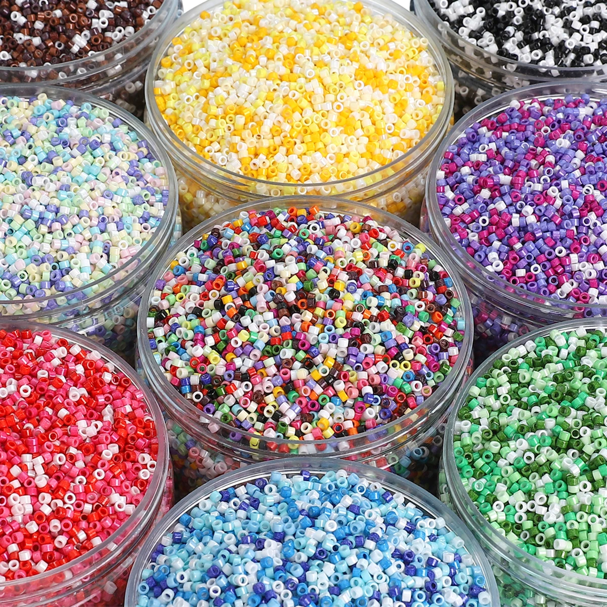 About720 Pcs Domestic Super Excellent Glass Rice Beads Oil Painting Antique Beads Unique Loose Beads Handmade DIY Making Jewelr