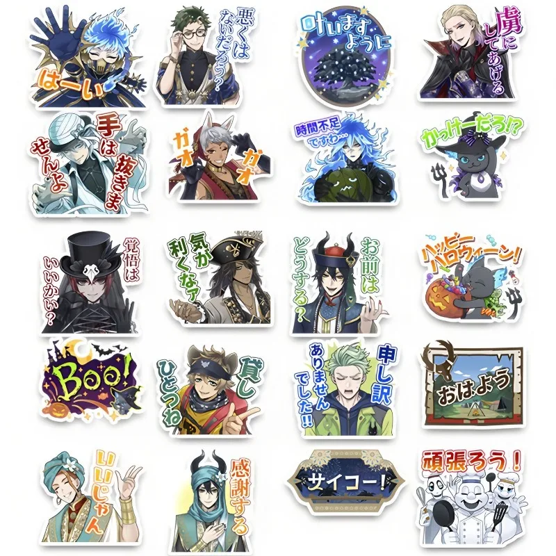 Disney Twisted-Wonderland Aufkleber Trey Clover Jack Howl Anime-Peripherieartikel Modische Exquisite Wasserfeste Leicht Abziehbare Journal-Sticker