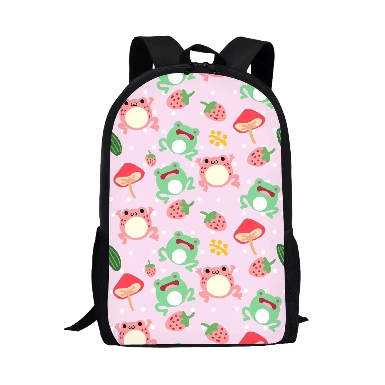 

Vintage Floral Cottagecore Romantic Strawberry Design Pattern Design Laptop Travel School Bags Colorful Nature Cute Aesthetic