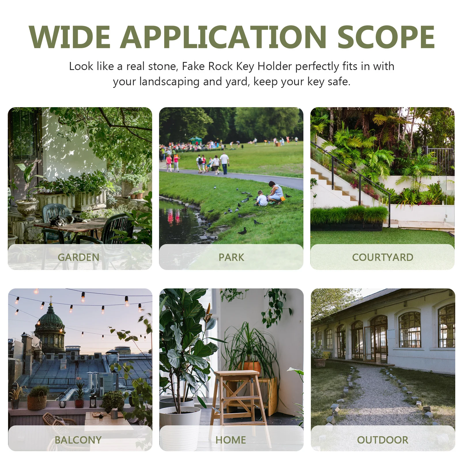 Outdoor Garden Fake Stump Key Holder Resin Hider Hidden Storage Box for Home Porch Spare Keys Storage Case