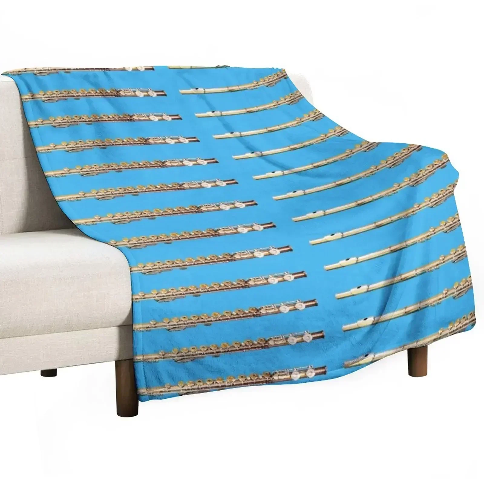 

Flute Art Throw Blanket Foldable Soft Warm Blanket for Outdoor Use