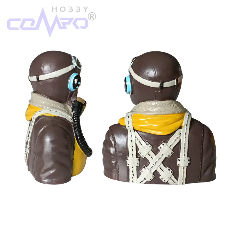 1/6スケール 1/5スケール ハーフボディ シミュレート シビルパイロット フィギュア 帽子付き おもちゃ モデル RC飛行機 アクセサリー ホビー カラー ブラウン 1個