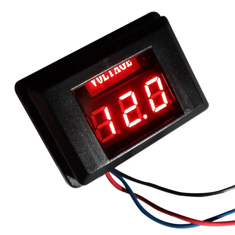 DC LED Digital Voltmeter 12V Battery Voltage Tester for Motorcycle Car RV Yacht