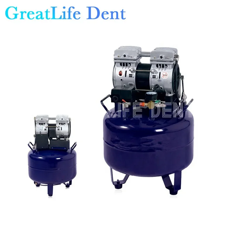 GreatLife Dent Dental 545-1680W 32-60L Air Compressor Laboratory Vertical Oil-free Silent Dental Air Pump Dental Lab Equipment