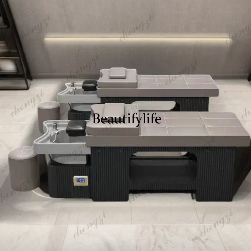 NQ52  New health head treatment bed intelligent constant temperature water circulation fumigation high-end barber shop shampoo b