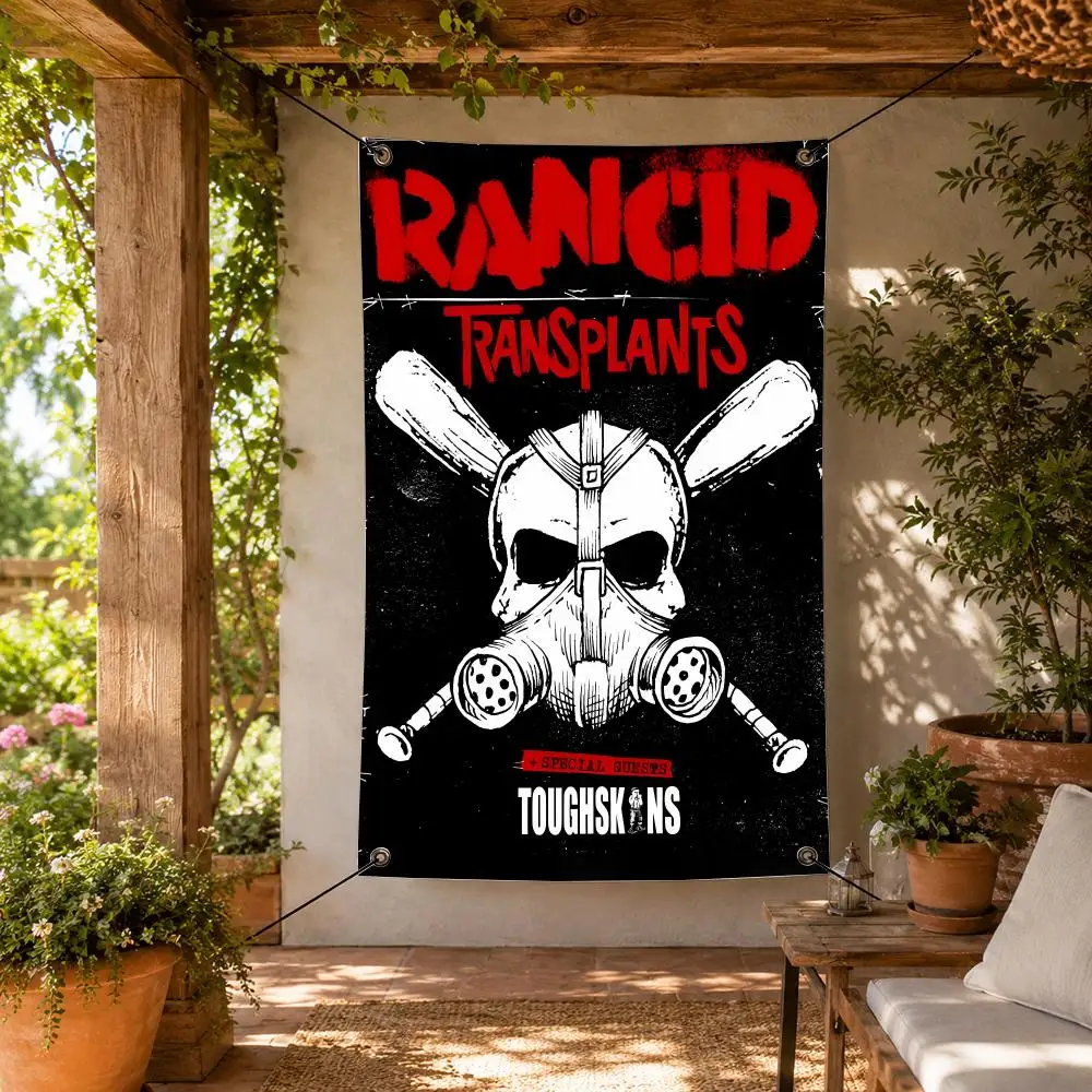 Band R-RANCID Flags Decorative Flag Banner for Indoor Outdoor Wall Garden Yard Porch Patio Home Party Decor
