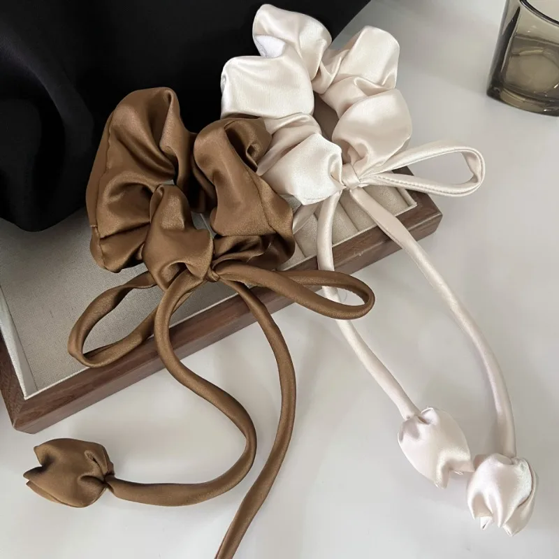 French Tulip Flower Women's Hair Tie Velvet Fashionable Sweet Romantic Banquet Daily Casual Hair Rope For Women New Headwear