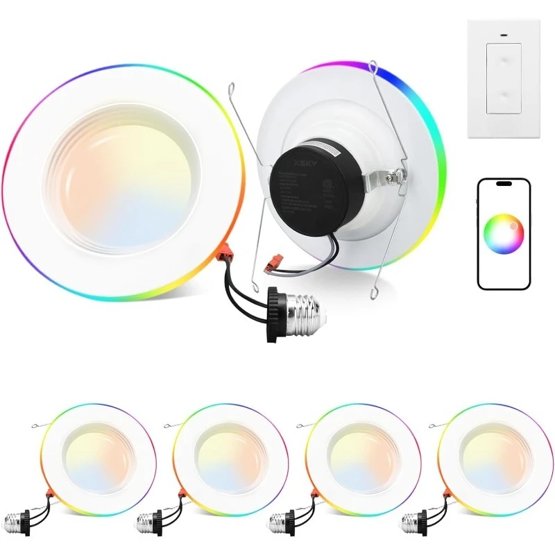 

Zigbee Can Lights Fixture Dimmable, Compatible with Alexa, Home Assistant