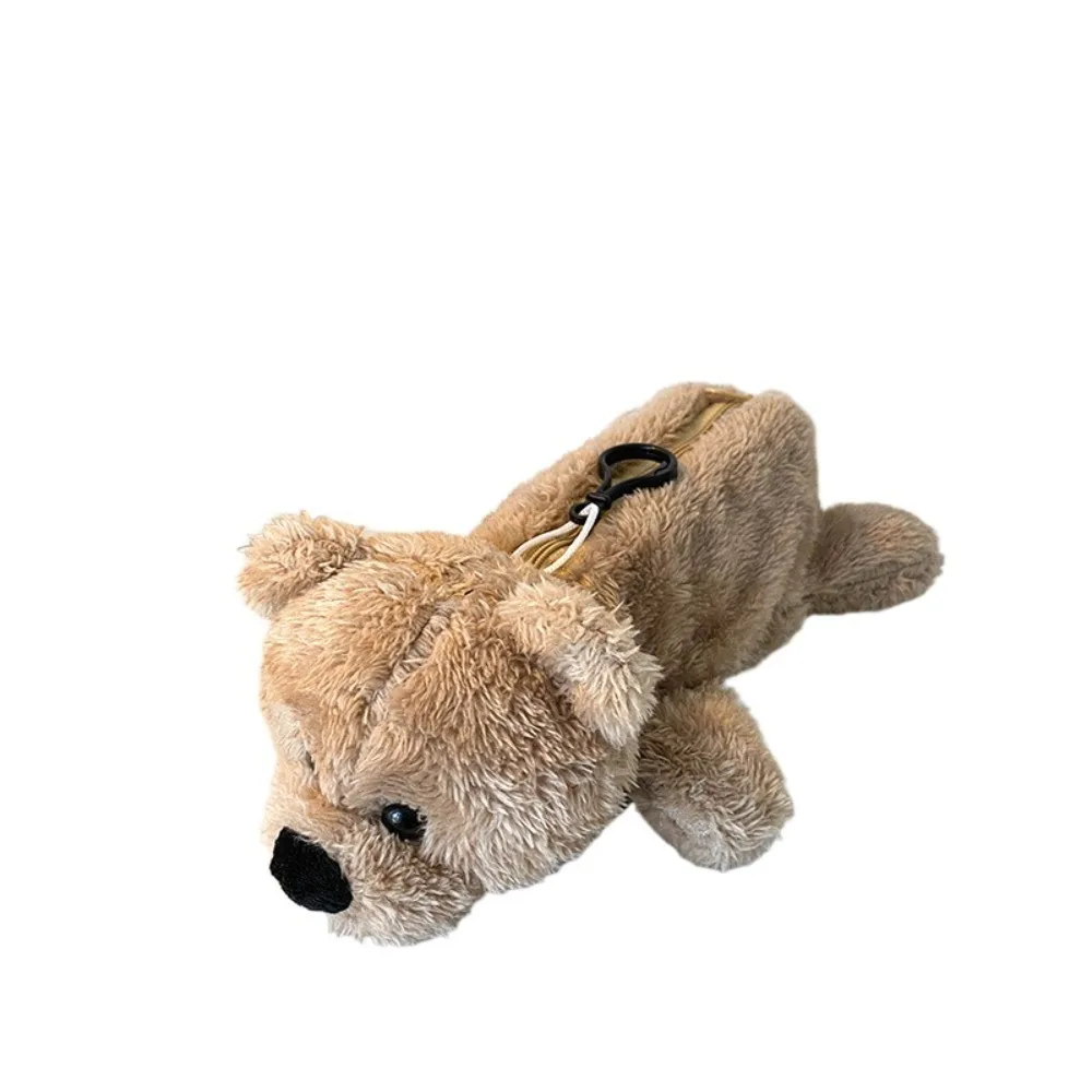 

Fashion Large Capacity Plush Pencil Bag Zipper Animal Bear Pencil Pouch Soft Storage Pen Case Student
