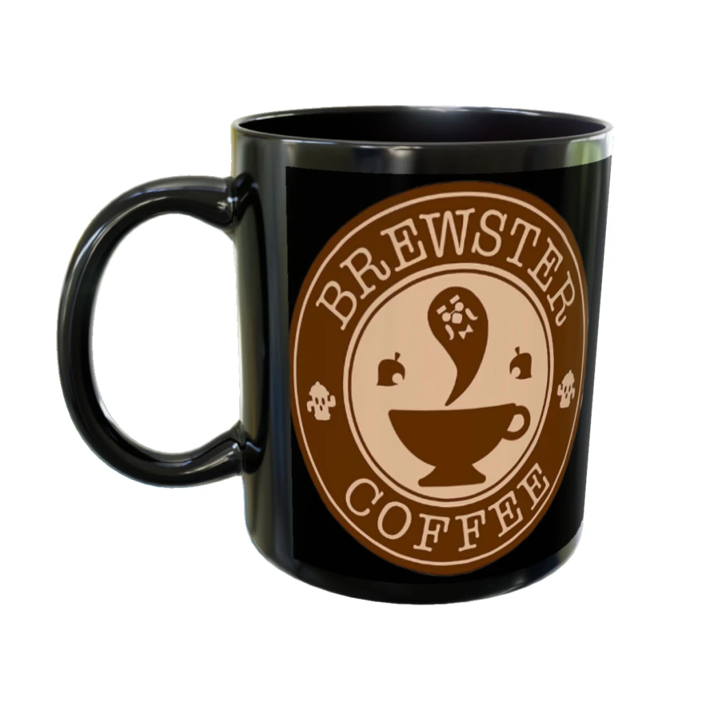 

Brewster Coffee Retro Logo Black Coffee Milk Cup Mocha Cat Panda Bear Couple Christmas Mug Kawaii Original Mugs 11oz/325ML