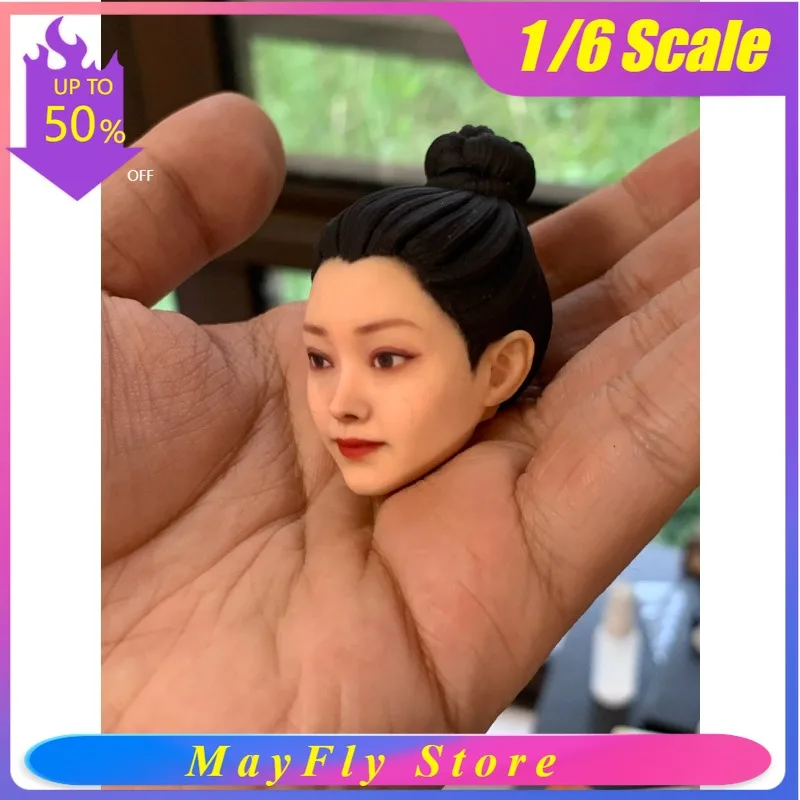 

1/6 1/12 Scale China Star Song Yi Head Sculpt Ancient Beauty Soldier Head Carving Model for 12/6inch Tbl Action Figures Body