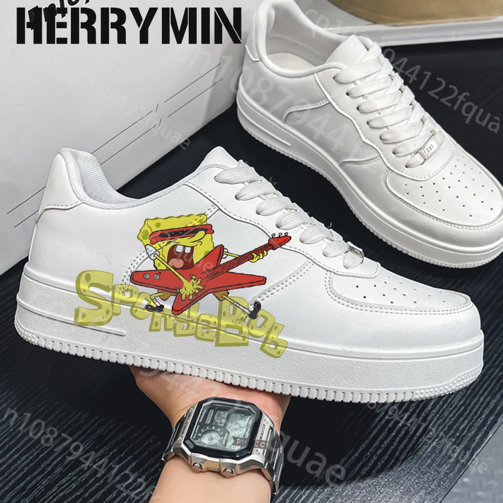 SpongeBob Shoes Male Platform Sneakers Fashion Women kateboarding Shoes 3D graffiti Student Casual shoes Christmas present