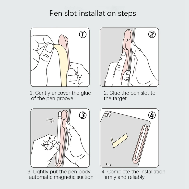 Top-Silikon-Stifthalter für Bleistift 1, 2 Gen, magnetischer Stifthalter für Ipad, Silikon-Stifthalter