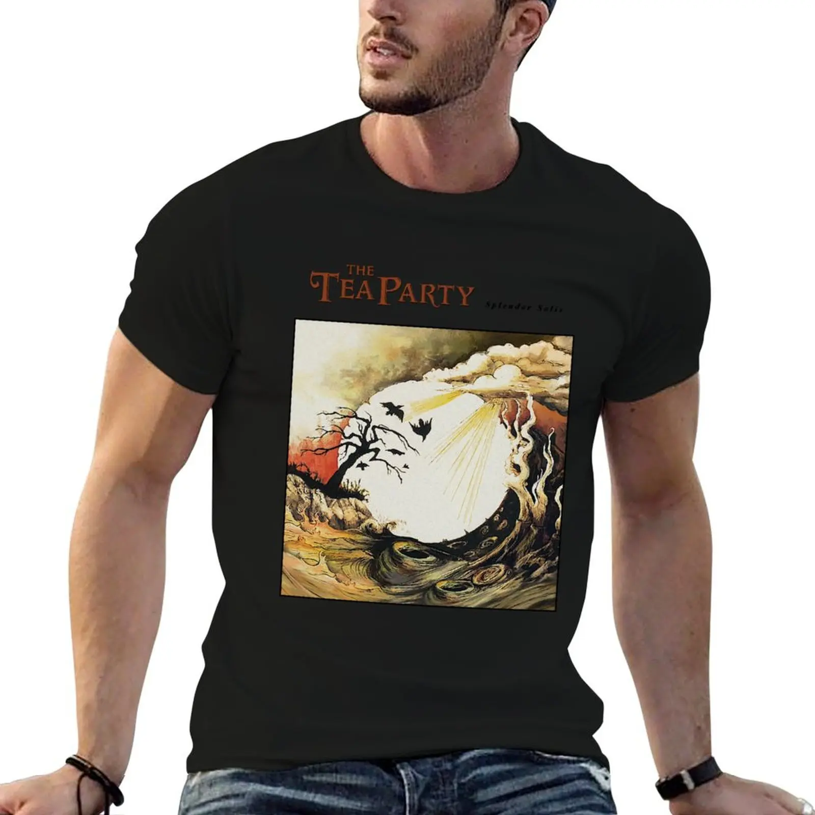 The Tea Party-Splendor Solis T-Shirt coton t-shirts homme 100% homme t-shirts coton homme T-Shirt été T-Shirt