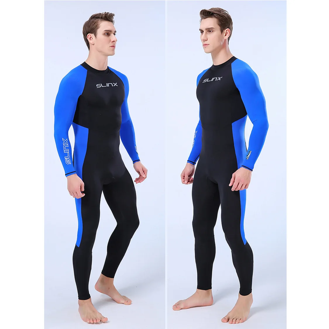 Full Body Dive Wetsuit Sports Skins Rash Guard for Men , UV Protection Long Sleeve One Piece Swimwear for Snorkeling Surfing