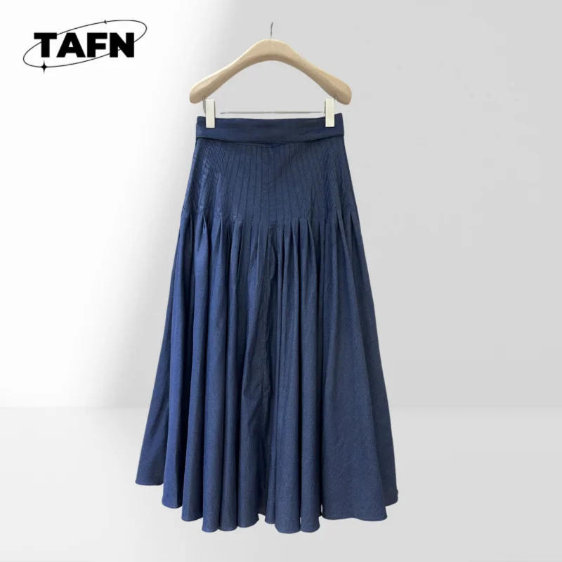 กระโปรง Midi ลายดอกไม้สําหรับผู้หญิง – ดีไซน์สําหรับตู้เสื้อผ้าฤดูร้อน กระโปรงผ้าฝ้ายที่สะดวกสบาย – รูปทรงทรง A-Line สําหรับสวมใส่ตลอดทั้งวัน AF2704