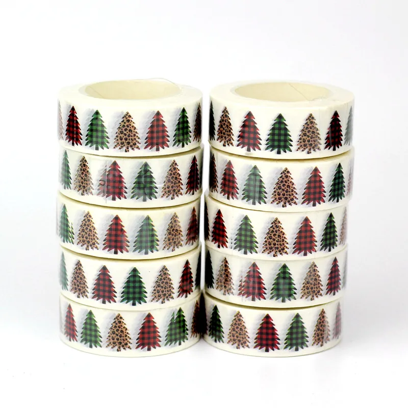 Wholesale 10pcs/Lot Decor Christmas Green and Red Washi Tapes Scrapbooking Journaling Adhesive Masking Tape Cute Stationery