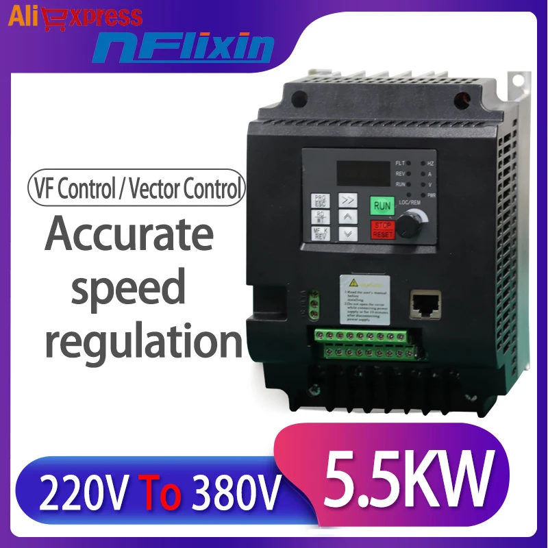 For 2.2KW/4KW/5.5KW/7.5KW/11KW frequency inverter 220V TO 380V input 1 phase 220V output 3 phase 380V NFlixin