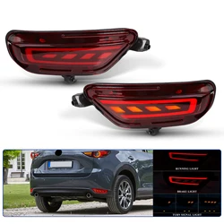 3-Functions Car Rear Bumper Lights For Mazda CX-5 CX5 2017 2018 2019 2020 2021 Brake Dynamic Turn Signal Lamp Driving Lamp 12V