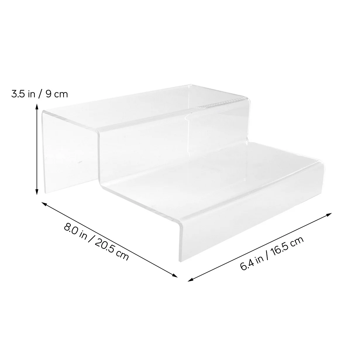 

1Pcs Transparent Shoe Rack Clear Acrylic Display Stand Two-Storey Ladder Shelf Organizer for Cosmetics Shoes Shoe Display Stand