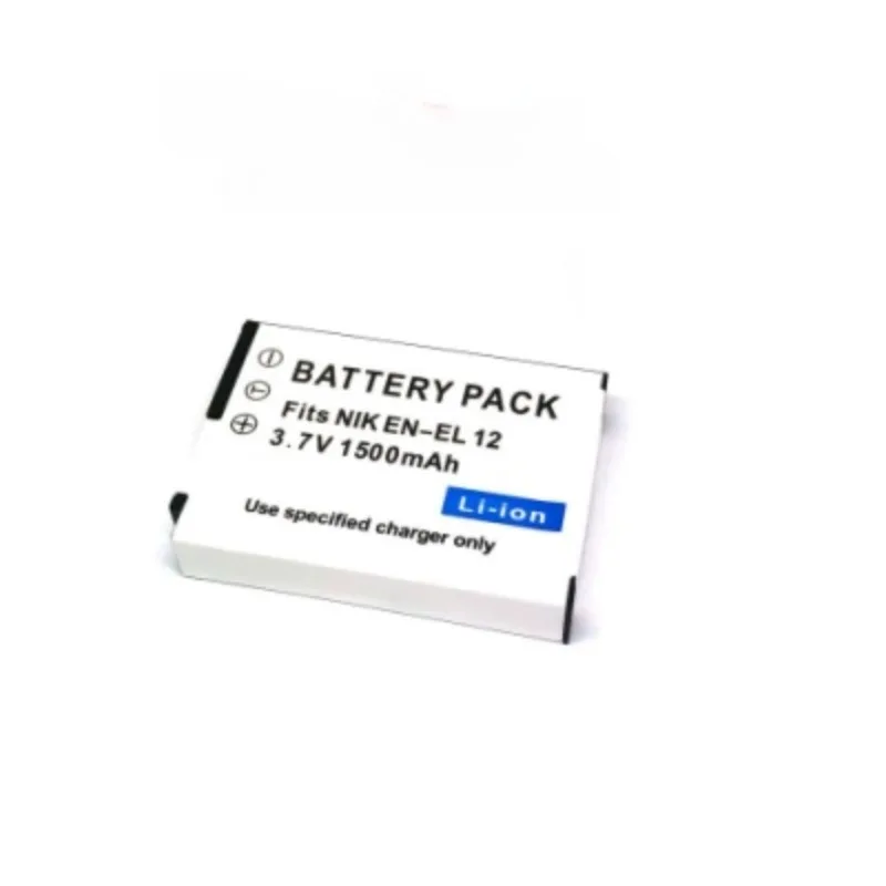 New Replacement Camera Battery EN-EL12 ENEL12 3.7V 1500mAh + Charger for Nikon Coolpix S9300 S9100 S8200 S9700 S9500 S9400 - Image 2