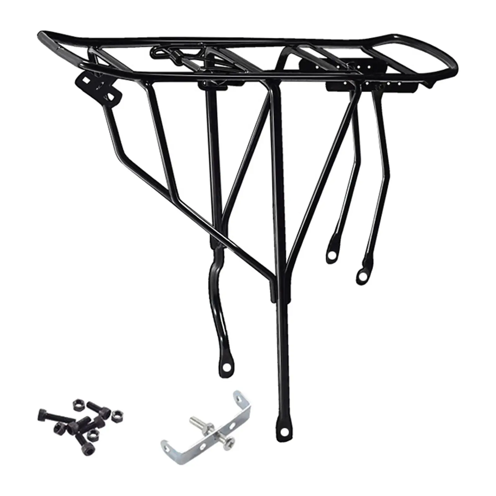Rear Bike Rack Bicycle Carrier Rack Replacement Part Steel 250kg Heavy Duty Carrier Biking Riding Bicycle Rear Cargo Rack