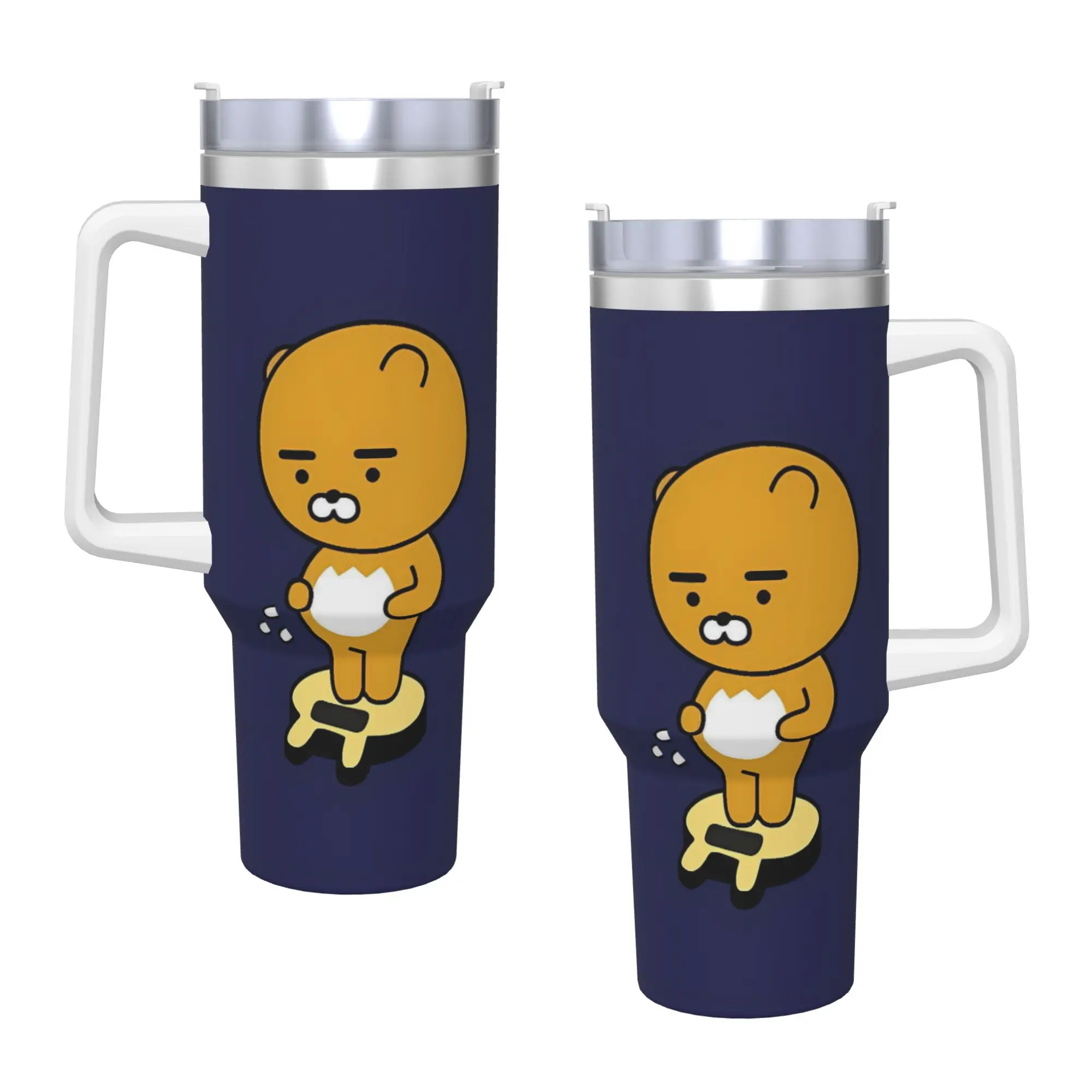 K-Kakaos F-Friends Stainless Steel Tumbler  Camping Mugs Cup 40oz Thermal Mug Portable Cold Drink Milk Tea Water Bottle