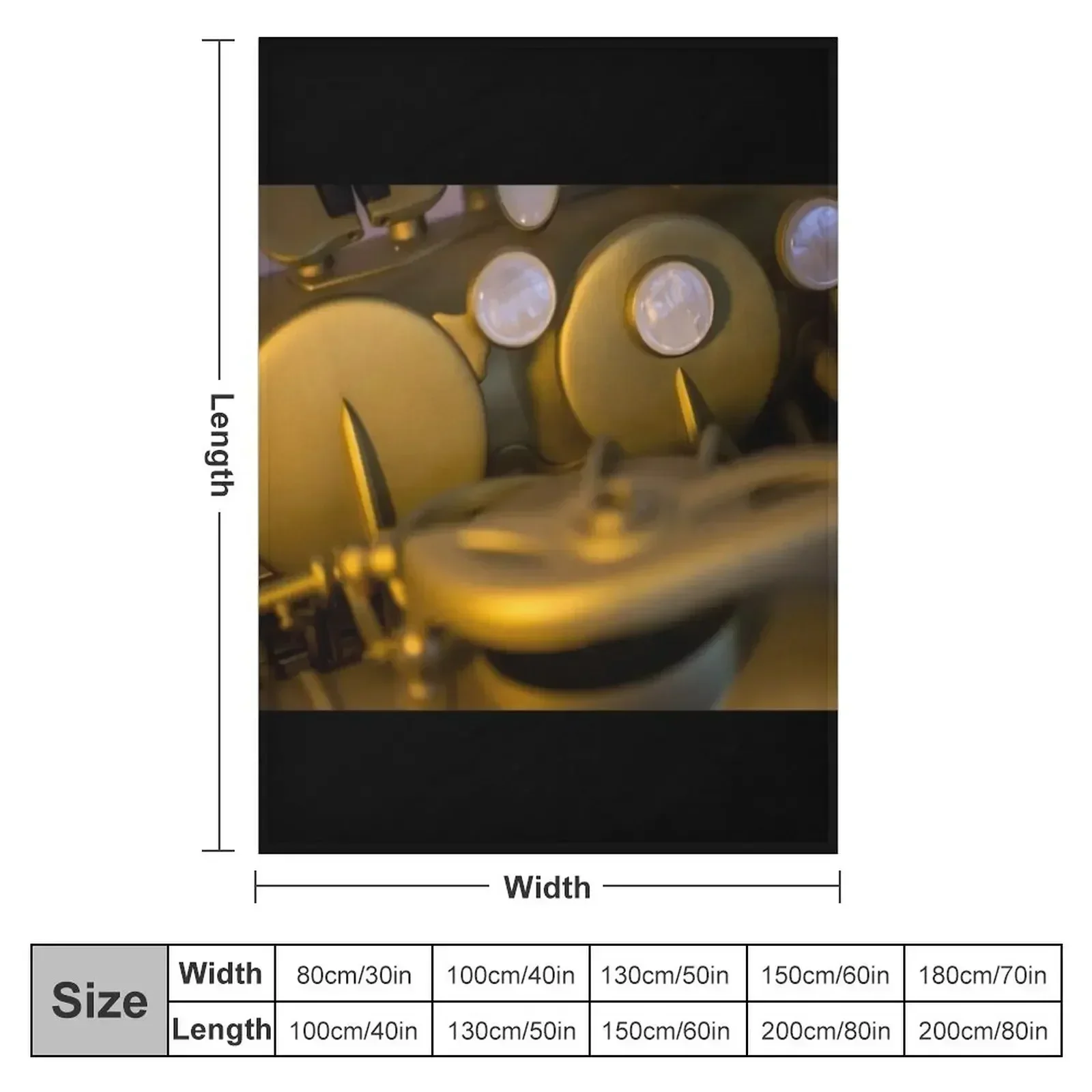 Close up of my Tenor Saxophone Throw Blanket couch cozy soft plush fuzzy picnic outdoor blanket
