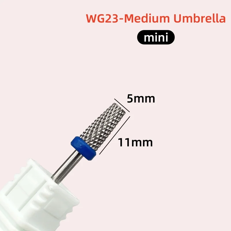 1 pz 4 in 1 punte da trapano per unghie in acciaio al tungsteno punta per ombrello in carburo per unghie 3/32 "fresa per trapano elettrico per unghie strumenti per manicure