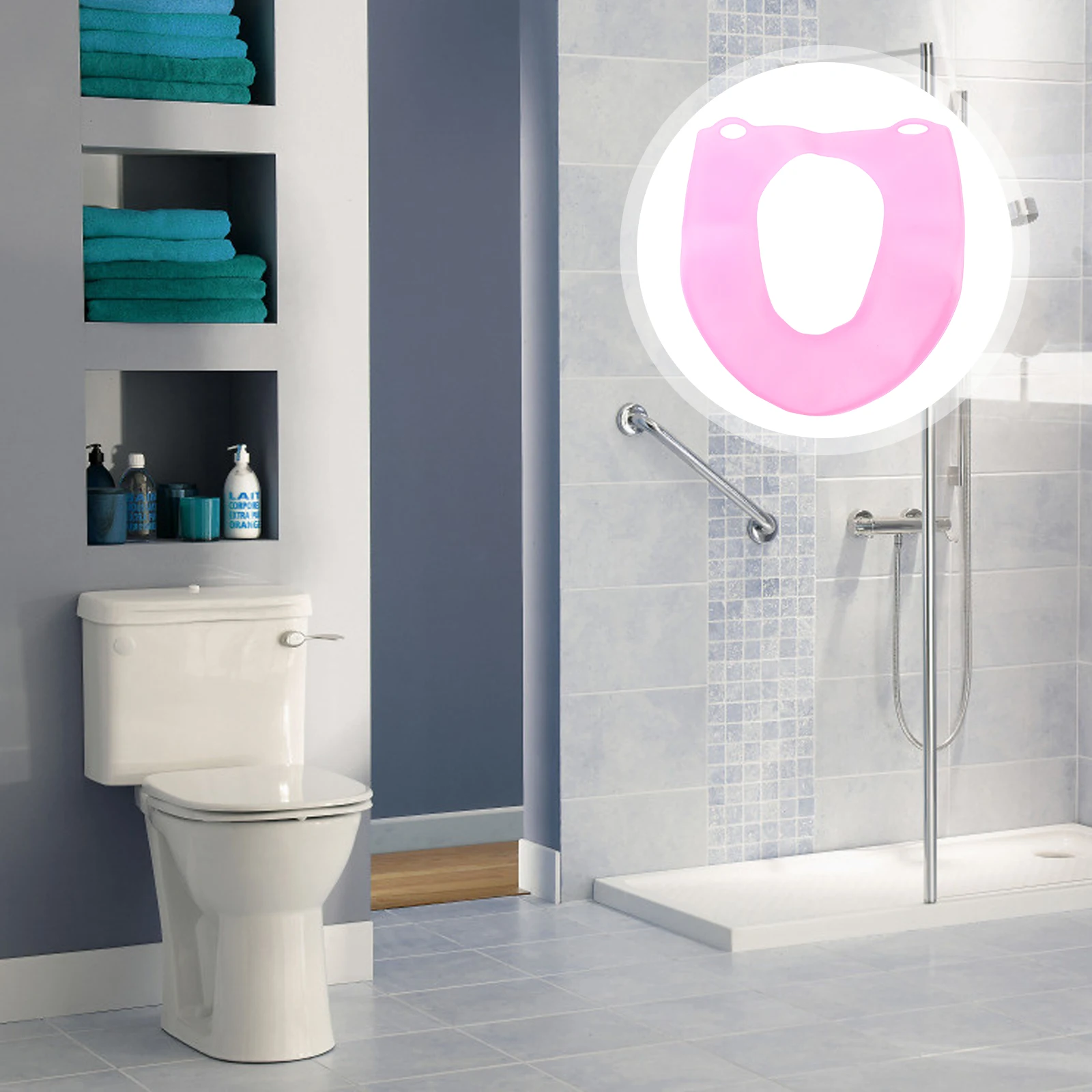 

Portable Universal Toilet Seat Cushion Waterproof Silicone Maternity Traveling Cover Household Foldable Durable Washable Seat