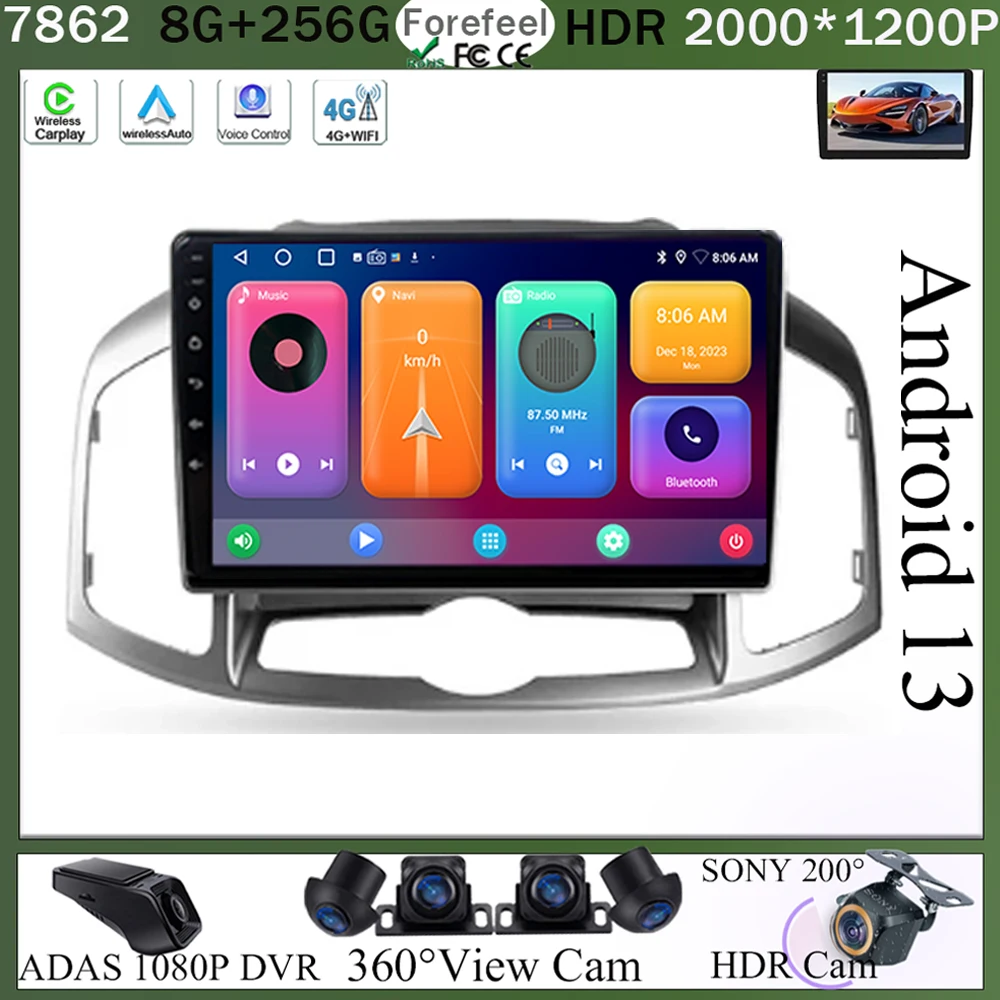 

Car Radio For Chevrolet Captiva 1 2011 - 2016 Navigation GPS Android Auto Stereo Multimedia Player Video Wifi BT 5G No 2din DVD