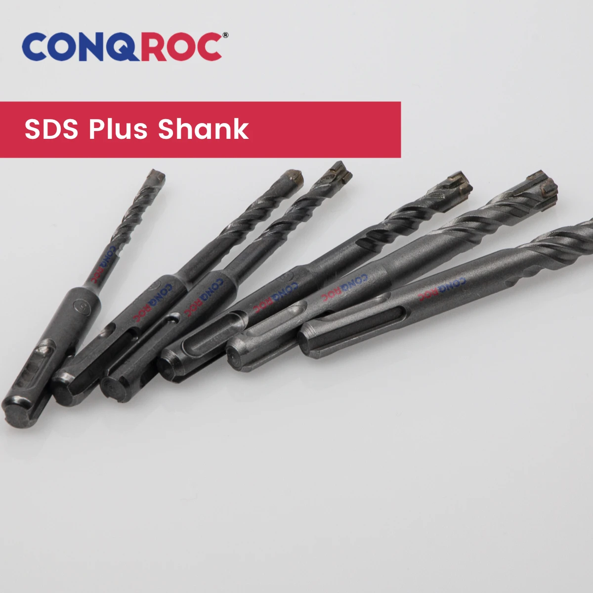 Masonry Drill Bits Set SDS Plus Shank Carbide-Cross-Tip Length-110mm 6-Size Diameter-5&6&7&8&10&12mm for Electric Hammer