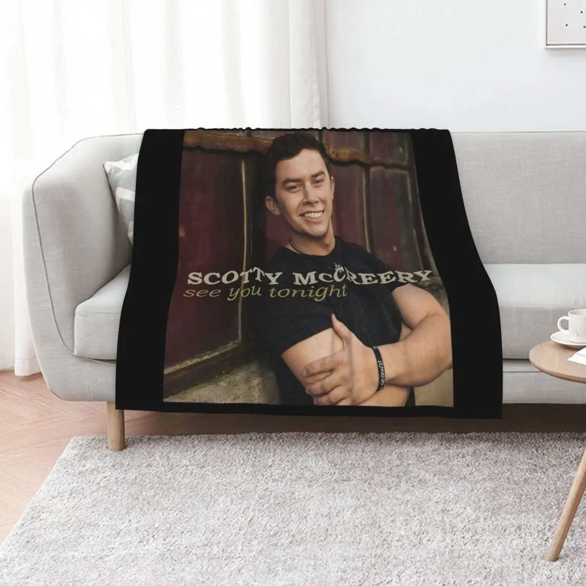 Scotty McCreery see you tonight deluxe version Throw Blanket Shaggy Sofas wednesday Flannel Fabric Warm Decoratives Blankets