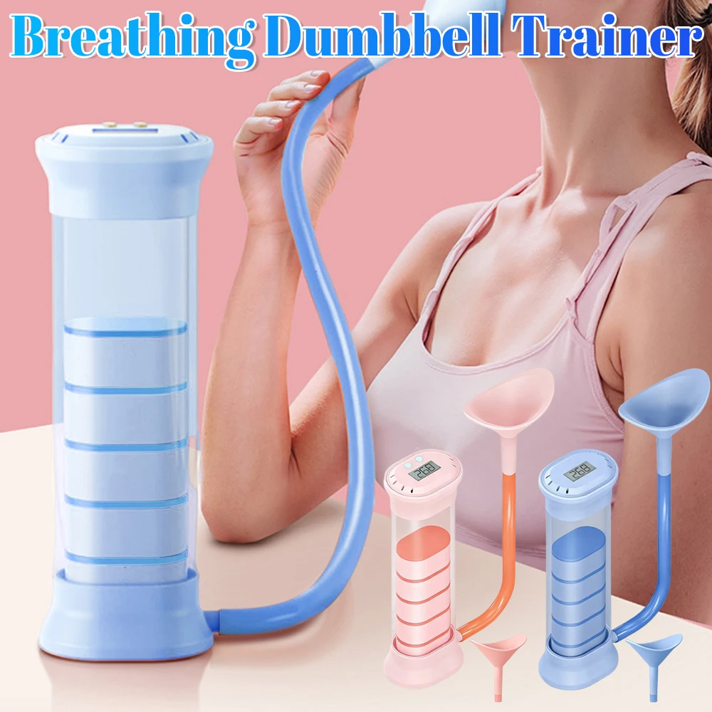 Breathing Dumbbell Trainer Abdominal Muscle Trainer Deep Breathe Exercise Lung Capacity Adjustable Practical Abdominal Exerciser