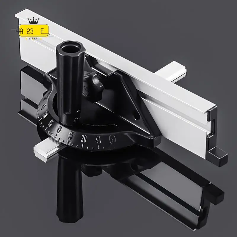 

A23E-Miter Gauge Carpentry Push Rod Angle Ruler Table Saw Ruler Woodworking Tool Adjustable Flip Stop
