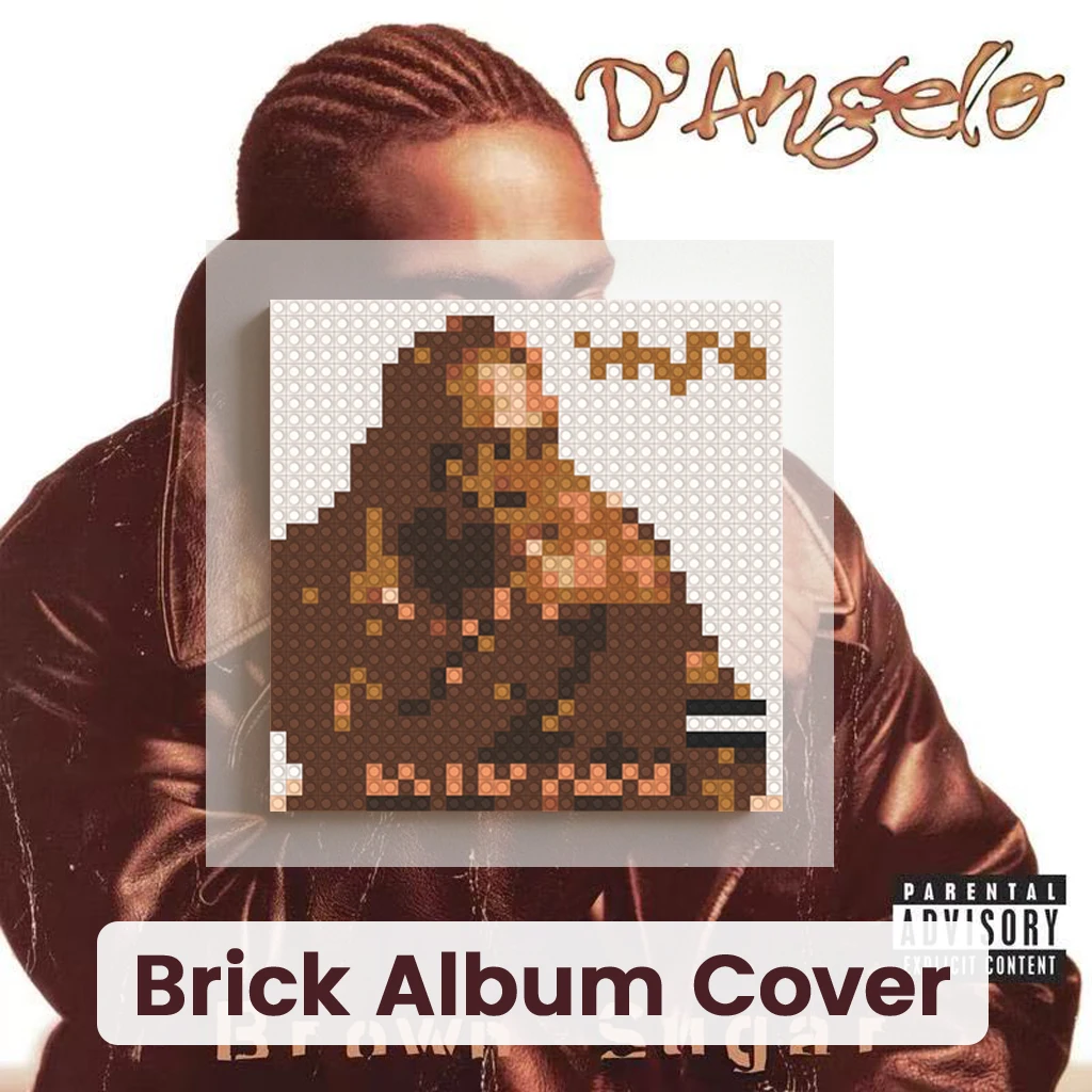 

D-D'Angelo Brown Sugar Album Cover MOC Building Blocks Brick Pixel Mosaic Painting DIY Wall Art For Fans