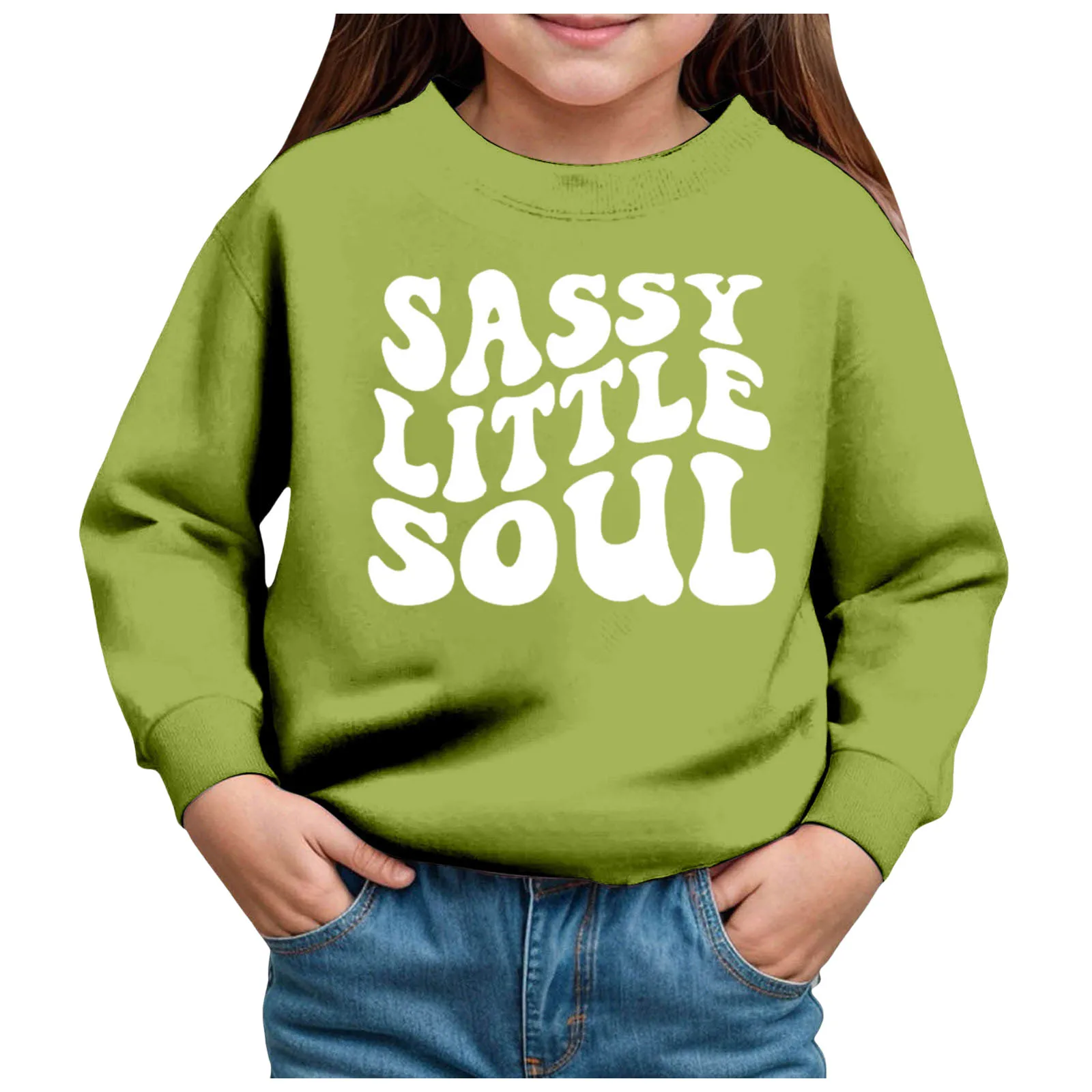 

Girls Hatless Sweatshirt Regular Long Sleeve Comfortable Soft Skin Friendly Round Neck Print Teen Hoodies Girls Trendy