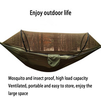 Camping hammock, outdoor anti-rollover, summer single and double person camping essential with mosquito net, home mosquito-proof