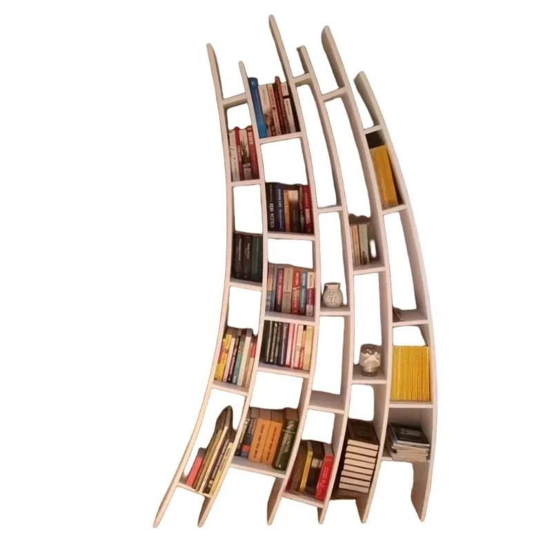 Floor-to-ceiling bookcase, open simple shelf, display cabinet