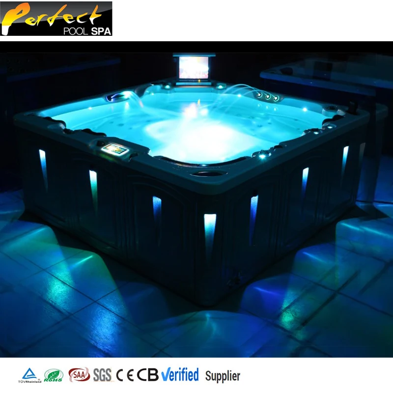 2024 perfect outdoor Massage hot tub spa made in china with LED lighting