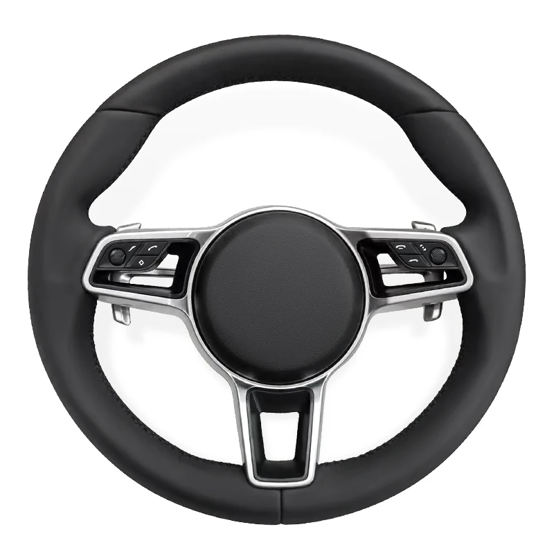 

Full Leather Steering Wheel for Porsche Boxster Macan Cayenne Panamera Taycan 718 Cayman 991 992 911 970 958 981 Carrera GTS 234