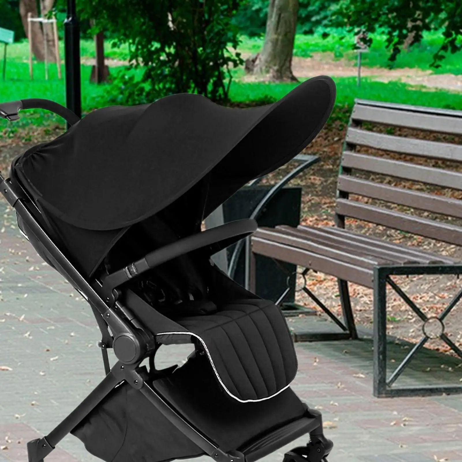 

Stroller Shade Extender Baby Stroller Cover For Sun Adjustable UV Protection Canopy Foldable Sunshade For Pram Summer Travel Car