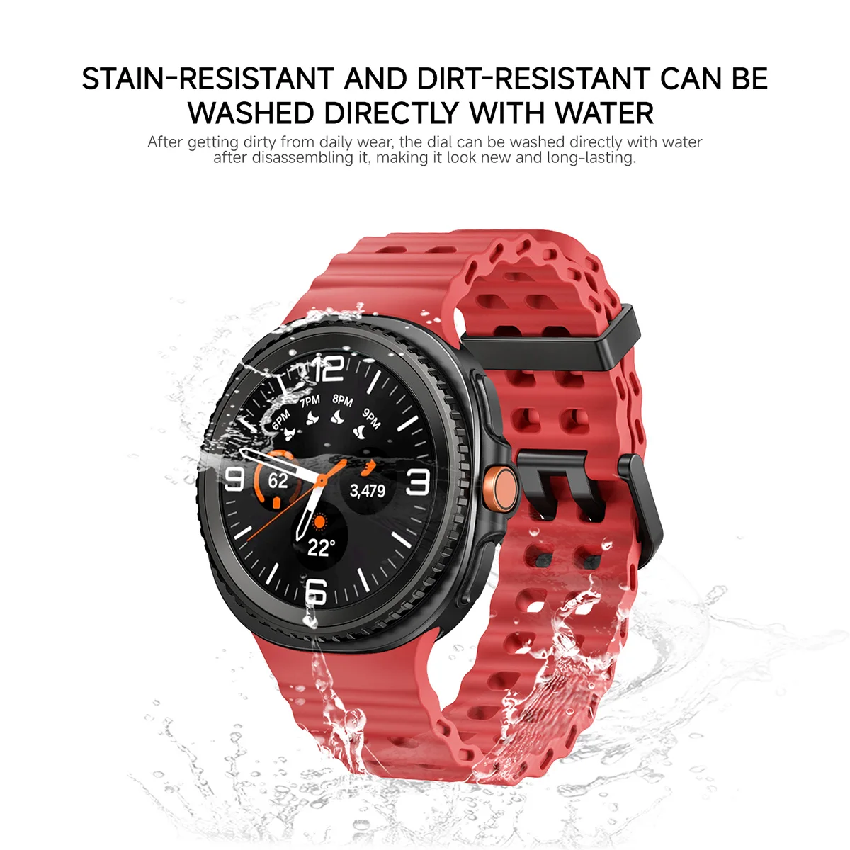 

Морской ремешок для Samsung Galaxy Watch8/8, классический спортивный дышащий браслет для Galaxy Watch 8, 40/44 мм, силиконовый ремешок, аксессуары