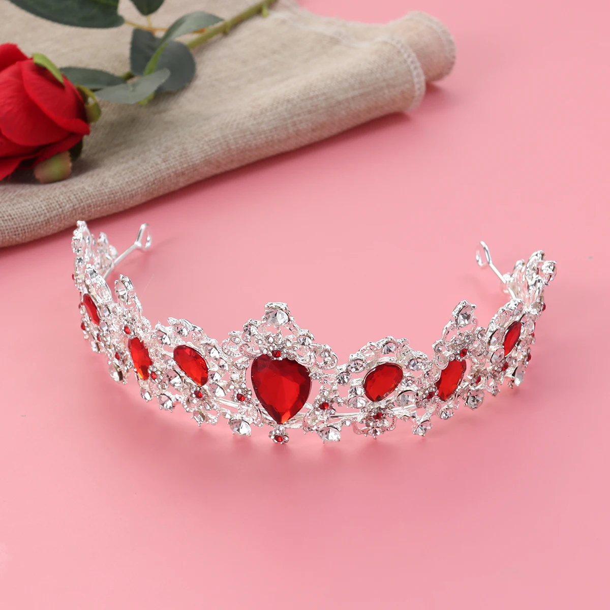 

Crystal Bridal Tiara Wedding Hair Accessories Elegant Royal Crown Tiaras For Bride Party Engagement Photoshoot Women