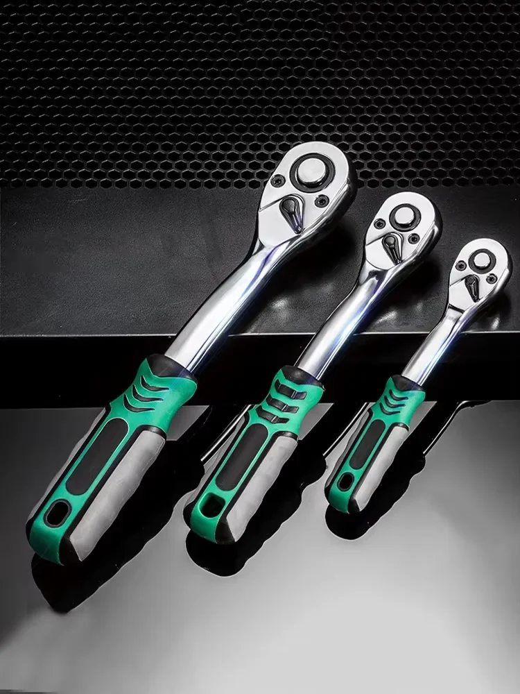 AliExpress OIMG 24/72 Tooth Quick Ratchet Wrench 1/2 1/4 3/8 3 Size Flying Wrenches Two-way Socket Wrench Repair Tools for For Vehicle Bicycle