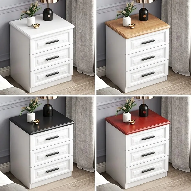 Factory Direct Sale White Minimalist Nightstand Small Assembled Storage Bedside Cabinet for Bedroom Use