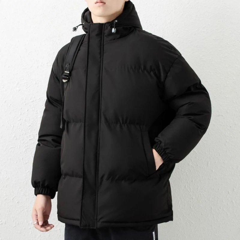 Manteau en duvet de coton pour hommes, veste d'hiver courte, parkas de loisirs adt, pardessus à capuche pour les amoureux, vêtements d'extérieur épais et chauds, tendance, nouveau, 2023