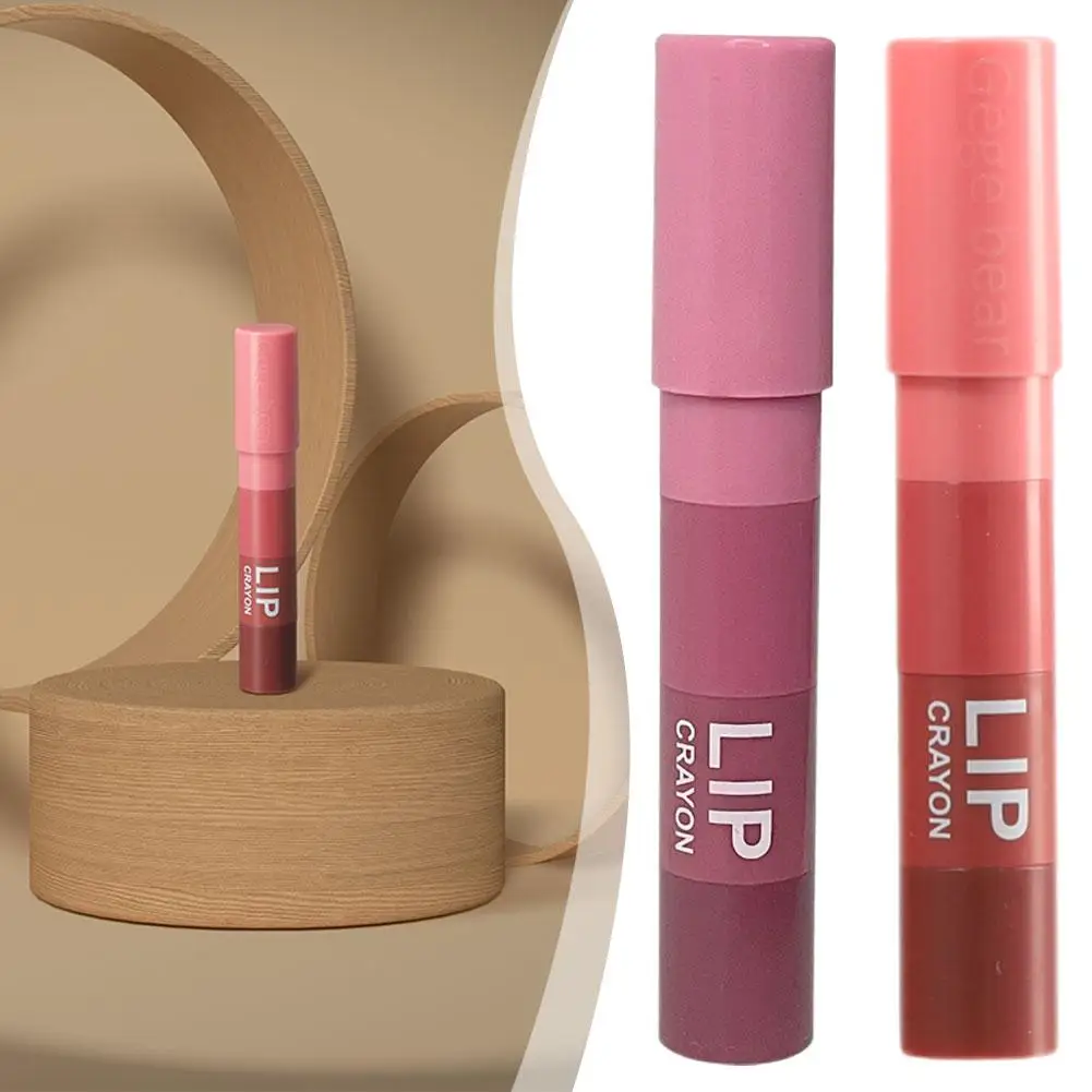 ชุดดินสอลิปสติกเนื้อแมท4อิน1สีผสมกำมะหยี่เซ็กซี่ lipstik Tint หลากสีปากกาเขียนขอบปากแบบไม่ติด cangkir Merah เม็ดสีแดง4 P3G8